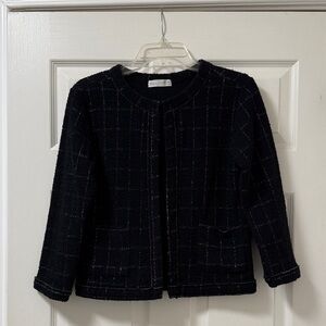 Zara Textured Black Jacket